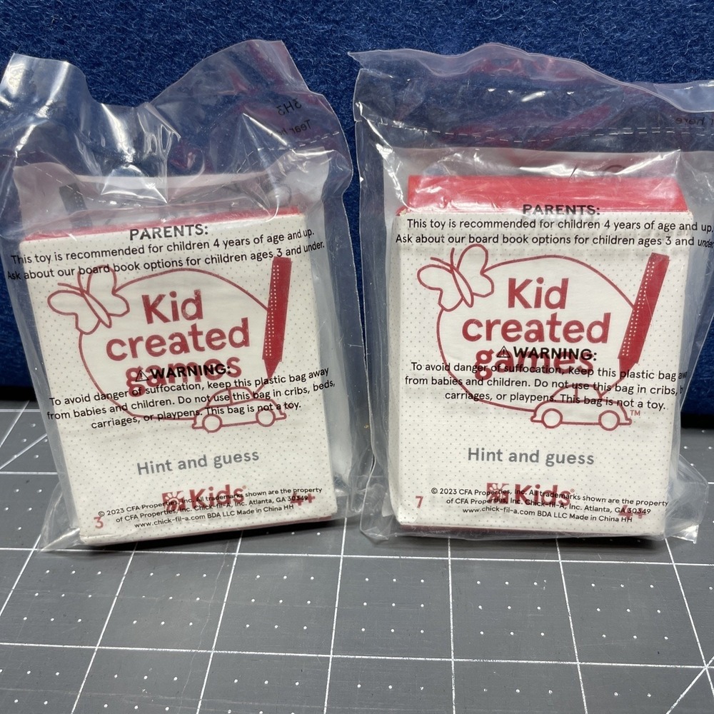 2‎ Kid Created Games Hint And Guess Game From Chick-Fil-A Kids 2023 NEW SEALED